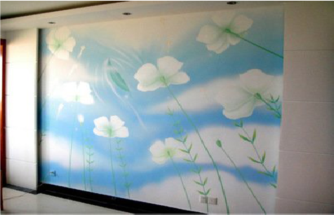 湘乡画墙绘怎么画好白云的蓬松感？