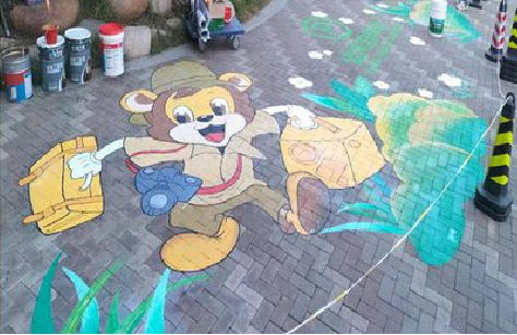 湘乡夏季画地面彩绘会遇到的问题