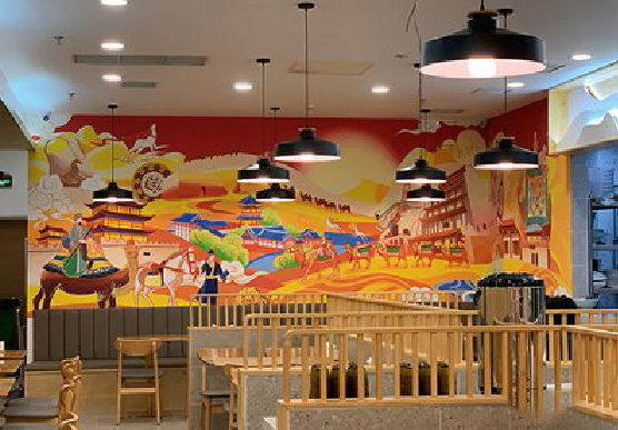 湘乡商业空间彩绘介绍。