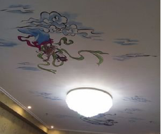 湘乡如何快速绘制天花板上的手绘墙？