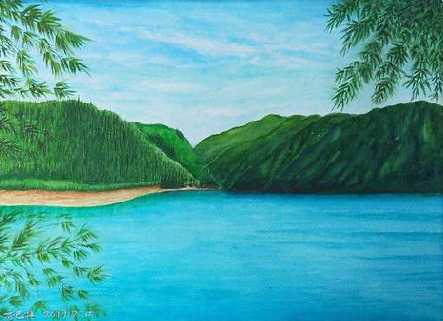 湘乡在墙绘中，如何绘画绿水青山？